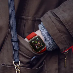 NYLON Remienok Apple Watch 9 / 8 / 7 (41mm) / 6 / SE / 5 / 4 (40mm) / 3 / 2 / 1 (38mm) červený