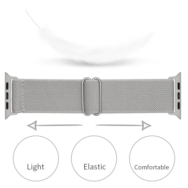 NYLON Remienok Apple Watch 9 / 8 / 7 (41mm) / 6 / SE / 5 / 4 (40mm) / 3 / 2 / 1 (38mm) šedý