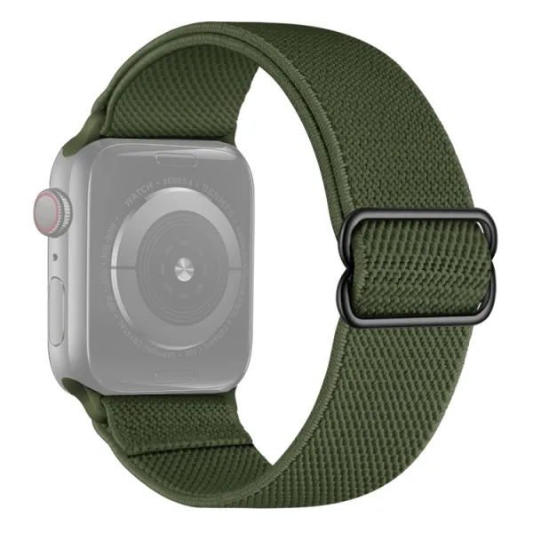 NYLON Remienok Apple Watch 9 / 8 / 7 (41mm) / 6 / SE / 5 / 4 (40mm) / 3 / 2 / 1 (38mm) tmavozelený