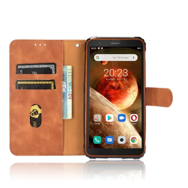 Peňaženkové puzdro Blackview BV6600 hnedé