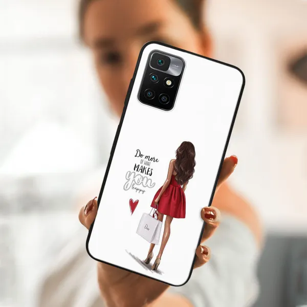 MY ART Silikónový obal Xiaomi Redmi 10 / Redmi 10 2022 RED DRESS (137)