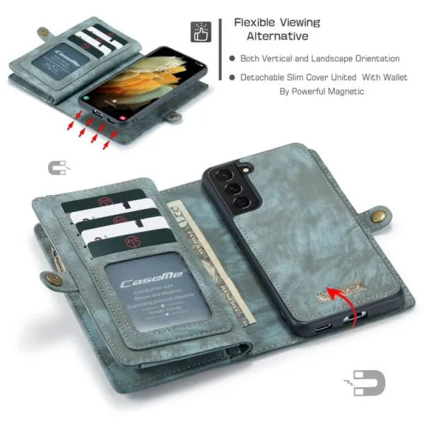 WALLET Ochranný kryt s peňaženkou 2v1 pre Samsung Galaxy S21 Plus 5G modrý