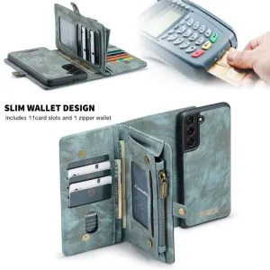 WALLET Ochranný kryt s peňaženkou 2v1 pre Samsung Galaxy S21 Plus 5G modrý