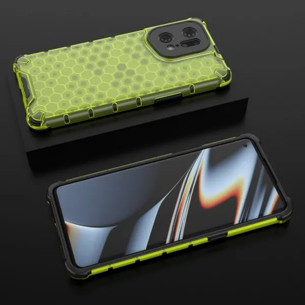 HONEYCOMB Ochranný kryt Oppo Find X5 Pro zelený