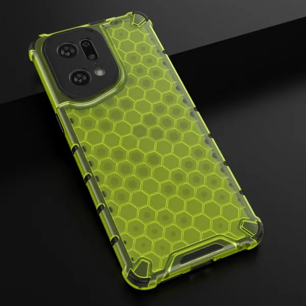 HONEYCOMB Ochranný kryt Oppo Find X5 Pro zelený