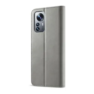 IMEEKE Peňaženkový kryt pre Xiaomi 12 Pro šedý