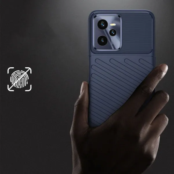THUNDER Ochranný kryt Realme C35 modrý