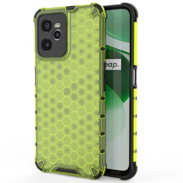 HONEYCOMB Ochranný kryt Realme C35 zelený