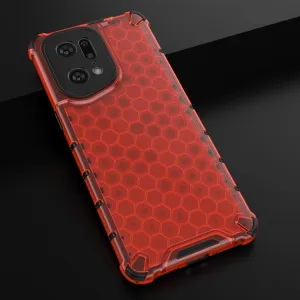 HONEYCOMB Ochranný kryt Oppo Find X5 Pro červený