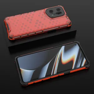 HONEYCOMB Ochranný kryt Oppo Find X5 Pro červený