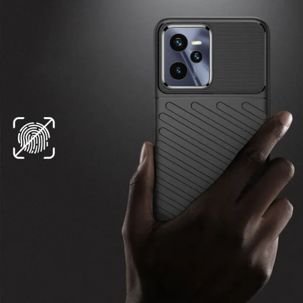 THUNDER Ochranný kryt Realme C35 čierny