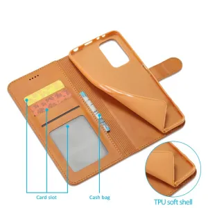 IMEEKE Peňaženkový kryt pre Xiaomi 12 Pro svetlohnedý
