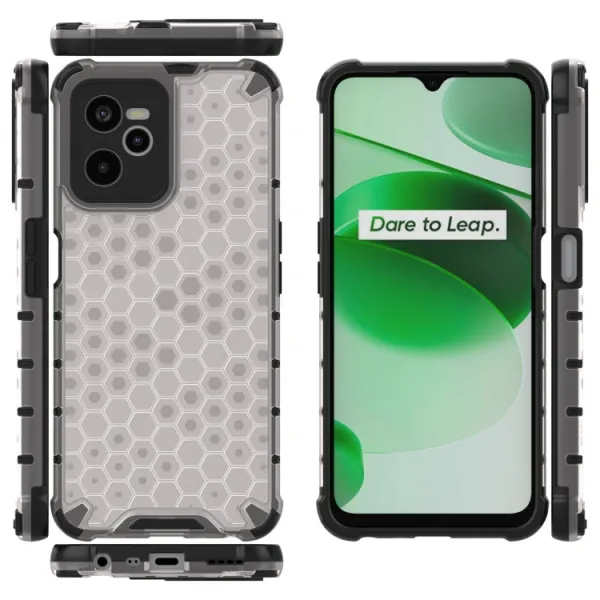 HONEYCOMB Ochranný kryt Realme C35 biely