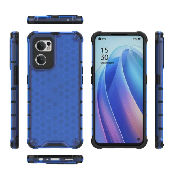 HONEYCOMB Ochranný kryt Oppo Reno7 5G modrý