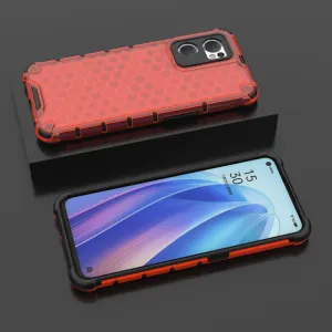HONEYCOMB Ochranný kryt Oppo Reno7 5G červený