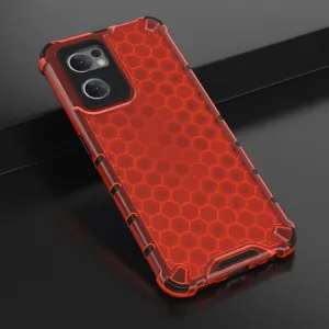 HONEYCOMB Ochranný kryt Oppo Reno7 5G červený