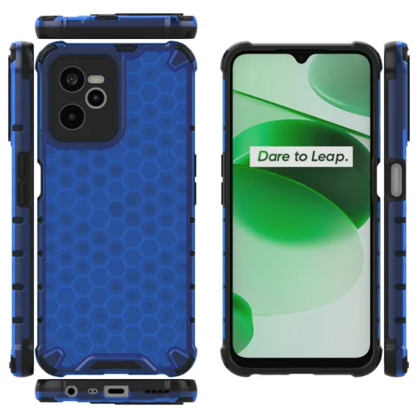 HONEYCOMB Ochranný kryt Realme C35 modrý