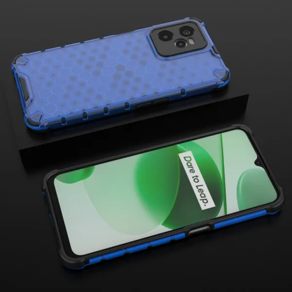 HONEYCOMB Ochranný kryt Realme C35 modrý