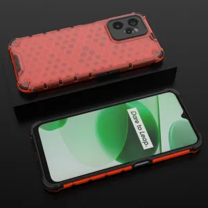 HONEYCOMB Ochranný kryt Realme C35 červený