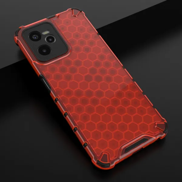 HONEYCOMB Ochranný kryt Realme C35 červený