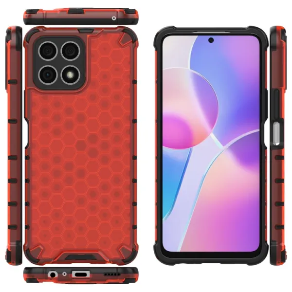 HONEYCOMB Ochranný kryt Honor X8 červený