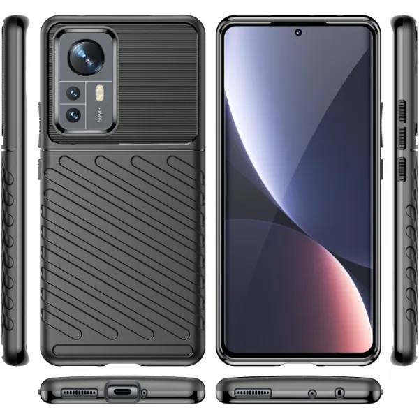 THUNDER Ochranný kryt Xiaomi 12 Pro čierny