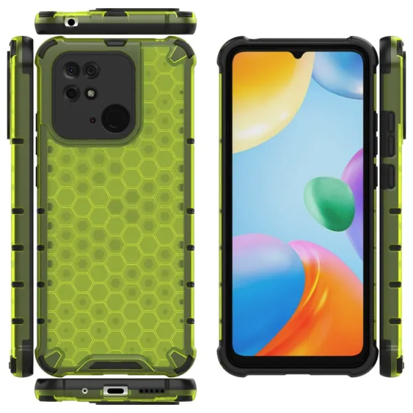 HONEYCOMB Ochranný kryt Xiaomi Redmi 10C zelený