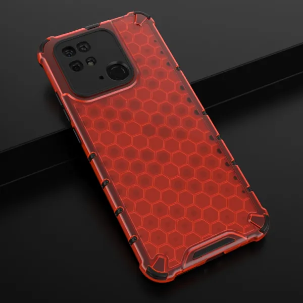 HONEYCOMB Ochranný kryt Xiaomi Redmi 10C červený