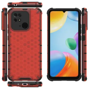 HONEYCOMB Ochranný kryt Xiaomi Redmi 10C červený
