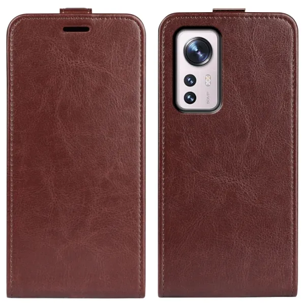 Vyklápacie puzdro Xiaomi 12 Pro hnedé