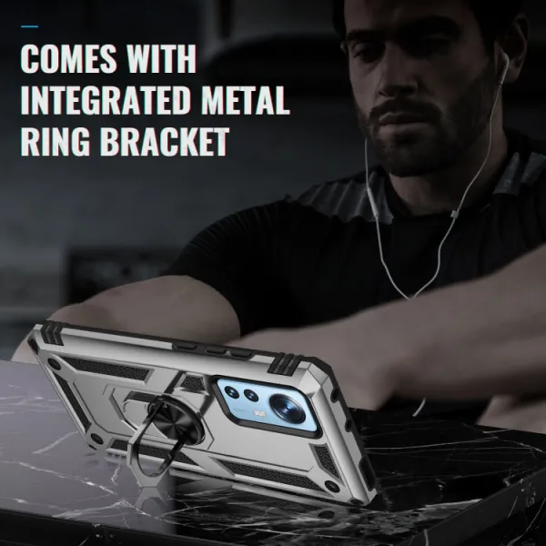 RING Ochranný obal pre Xiaomi 12 Pro strieborný