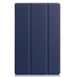 LEATHER Zaklápací obal pre Lenovo Tab M10 Plus 3. generácia tmavomodrý