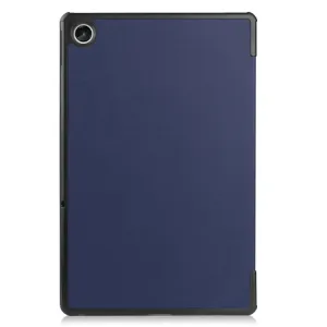 LEATHER Zaklápací obal pre Lenovo Tab M10 Plus 3. generácia tmavomodrý