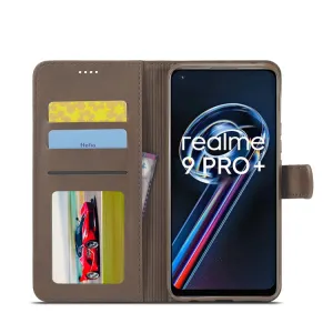 IMEEKE Peňaženkový kryt Realme 9 Pro / Realme 9 5G hnedý