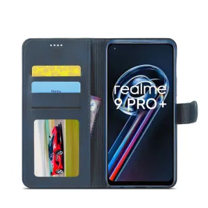 IMEEKE Peňaženkový kryt Realme 9 Pro / Realme 9 5G modrý