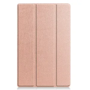 LEATHER Zaklápací obal pre Lenovo Tab M10 Plus 3. generácia ružovozlatý