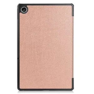LEATHER Zaklápací obal pre Lenovo Tab M10 Plus 3. generácia ružovozlatý