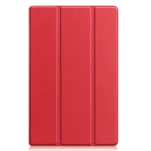 LEATHER Zaklápací obal pre Lenovo Tab M10 Plus 3. generácia červený