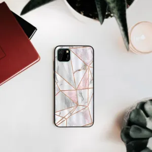 MY ART Silikónový obal Huawei Y5p PINK MARBLE (143)