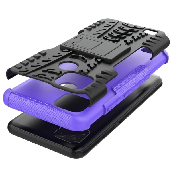 STAND Extra odolný obal Realme C21 fialový