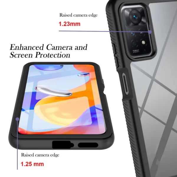 DUAL Obojstranný kryt s fóliou Xiaomi Redmi Note 11 Pro 5G / Note 11 Pro čierny