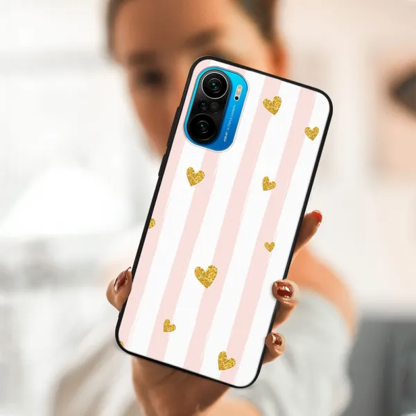 MY ART Silikónový obal Xiaomi Poco F3 HEARTS (006)