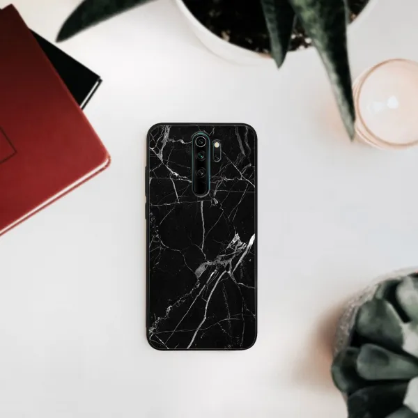 MY ART Silikónový obal Xiaomi Redmi Note 8 Pro BLACK MARBLE (142)