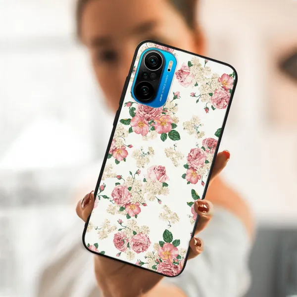 MY ART Silikónový obal Xiaomi Poco F3 PINK ROSES (016)