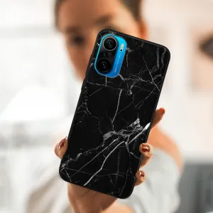 MY ART Silikónový obal Xiaomi Poco F3 BLACK MARBLE (142)