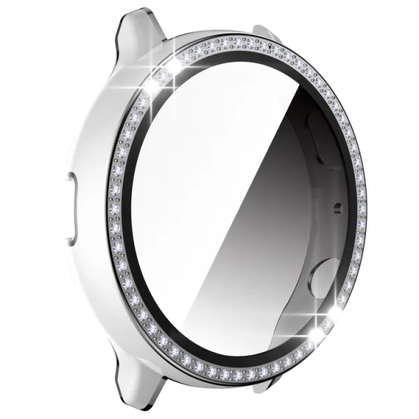 DIAMOND Plastový kryt s ochranným sklom Samsung Galaxy Watch Active 2 44mm strieborný