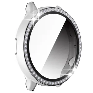 DIAMOND Plastový kryt s ochranným sklom Samsung Galaxy Watch Active 2 44mm strieborný