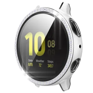 DIAMOND Plastový kryt s ochranným sklom Samsung Galaxy Watch Active 2 44mm strieborný