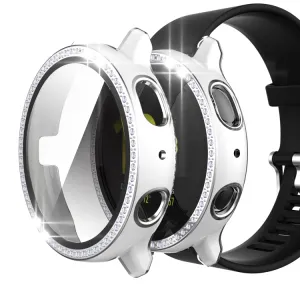DIAMOND Plastový kryt s ochranným sklom Samsung Galaxy Watch Active 2 44mm strieborný
