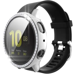 DIAMOND Plastový kryt s ochranným sklom Samsung Galaxy Watch Active 2 44mm strieborný
